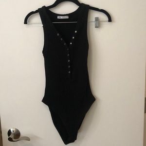 Zara button up bodysuit